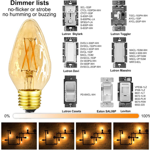 Leools E26 instant-on amber LED bulb for quick mood lighting