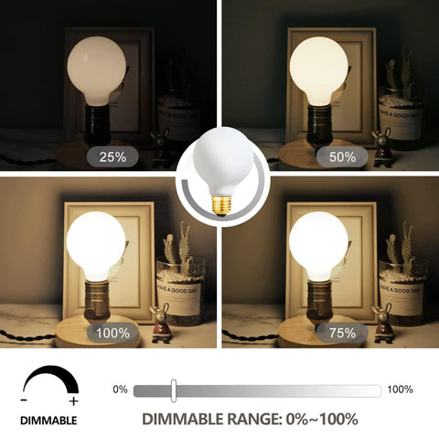 LEOOLS G80 globe 3000K bulb ideal for chandeliers with soft diffused glow