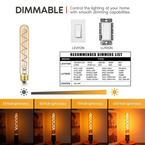 Leools 7.3-inch tubular form suitable for decorative fixtures.