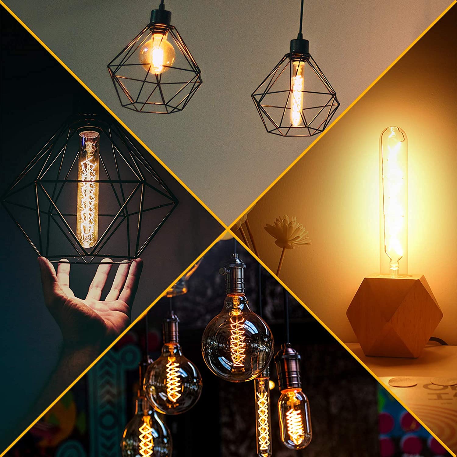 Leools pack of four bulbs for versatile decorating projects.