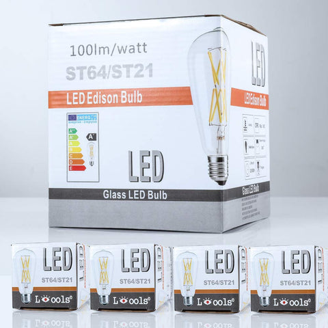 Leools safety-protected Edison bulb with over-temperature and surge protections.