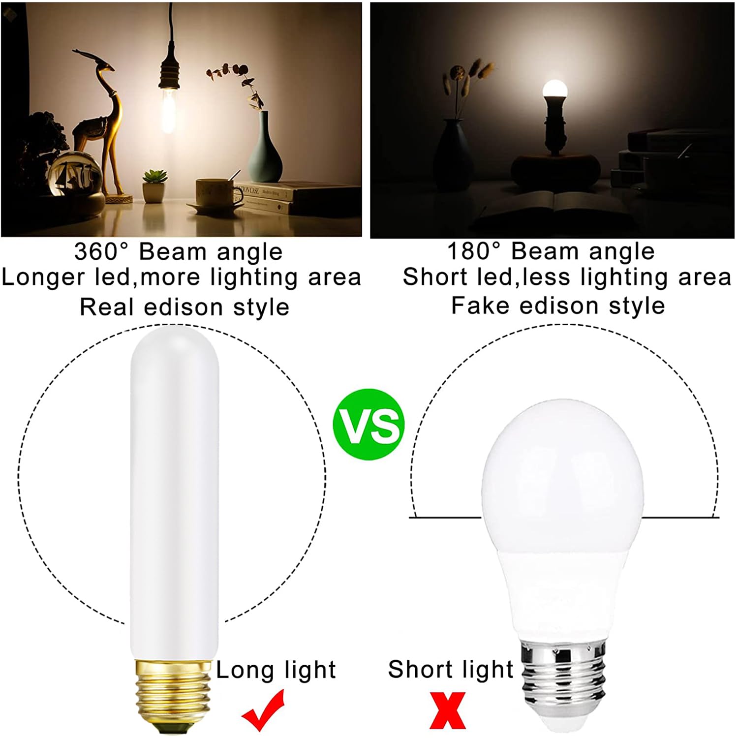 Leools T10 frosted bulb ideal for bars and cafes lighting