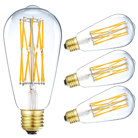 Leools vintage LED Edison bulb with 15W dimmable design and 1300 lm brightness.