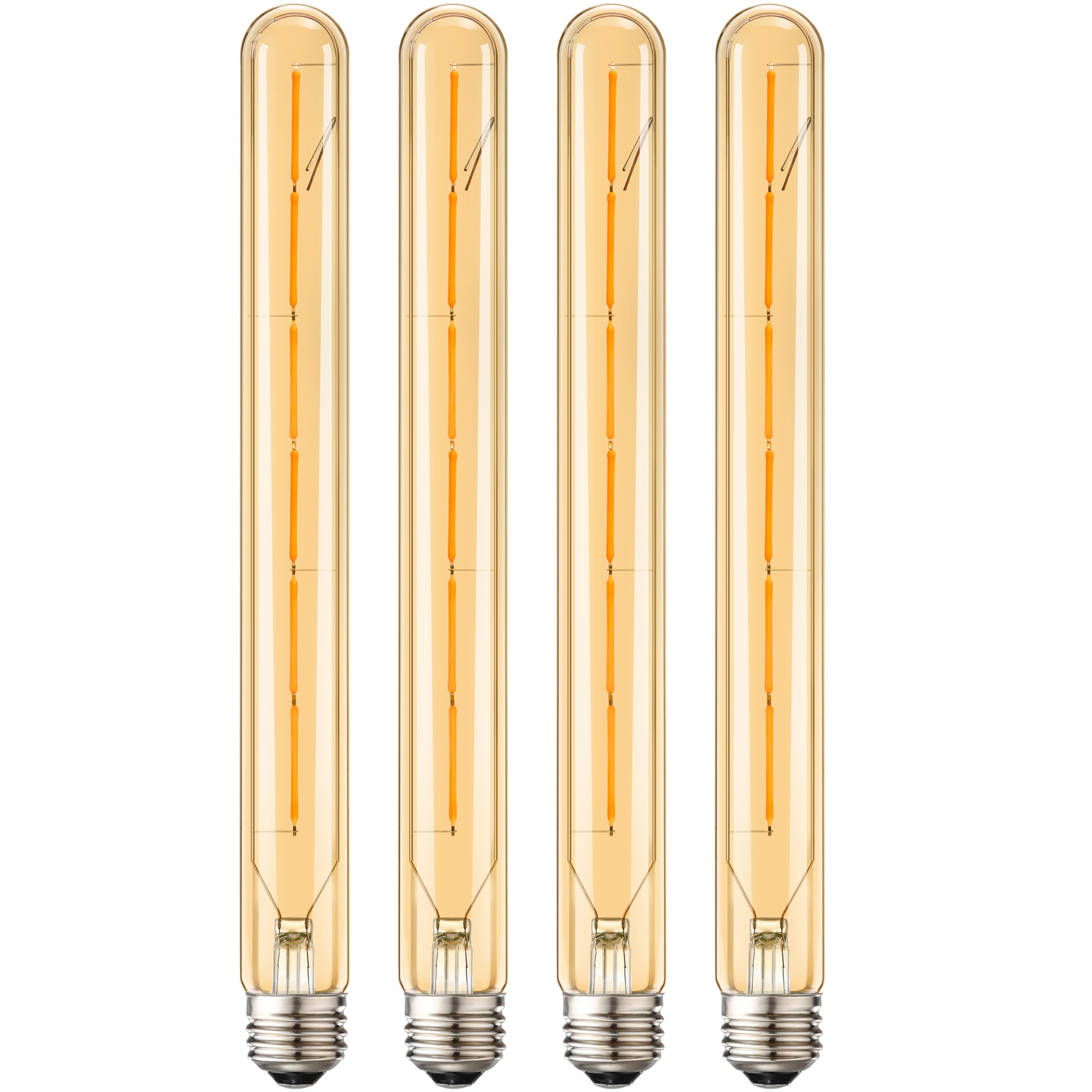 Leools vintage LED filament bulb T300 in amber glass for warm ambiance.