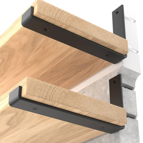 LEOPO 10 inch shelf brackets top view, a sturdy floating shelf support.