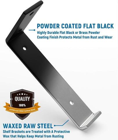 LEOPO bracket set measures 11.25 x 6 x 1.5 inches.