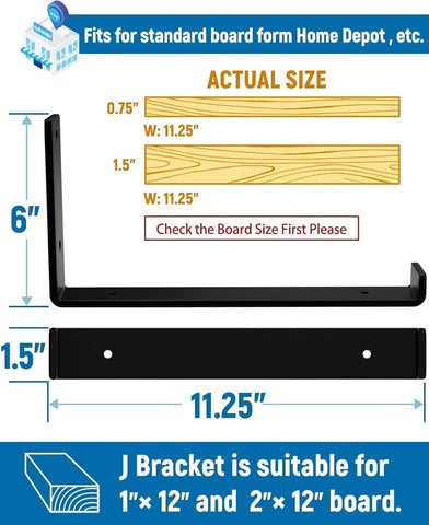 LEOPO 12-inch bracket with powder-coated finish resists rust and wear