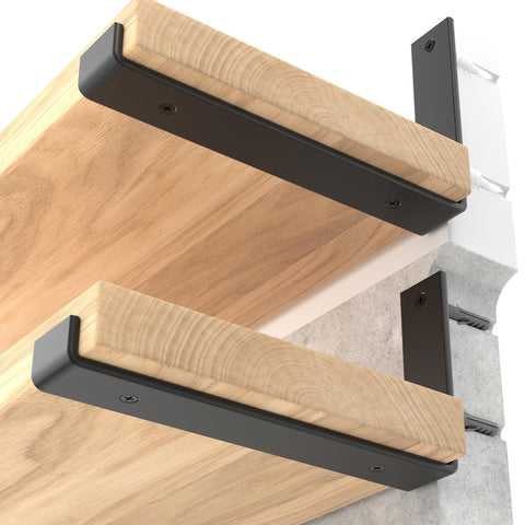 LEOPO 8-inch shelf bracket front view shows sturdy support for DIY shelves