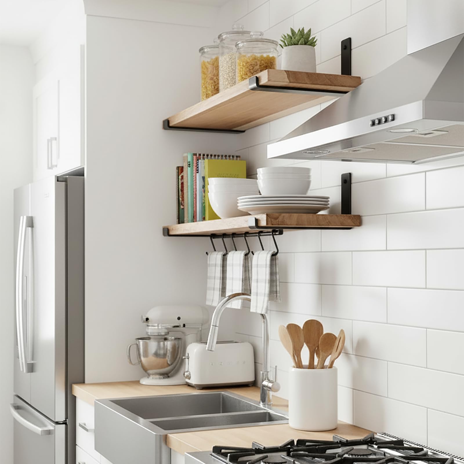 LEOPO sturdy brackets offer long-term storage stability for varied rooms.