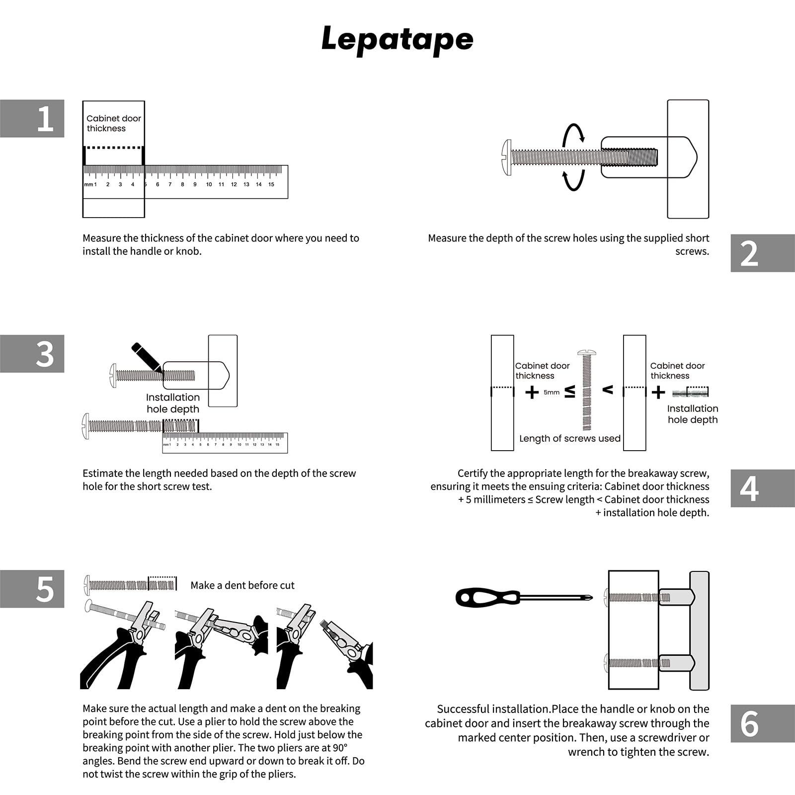 Lepatape cabinet hardware shown in a modern kitchen