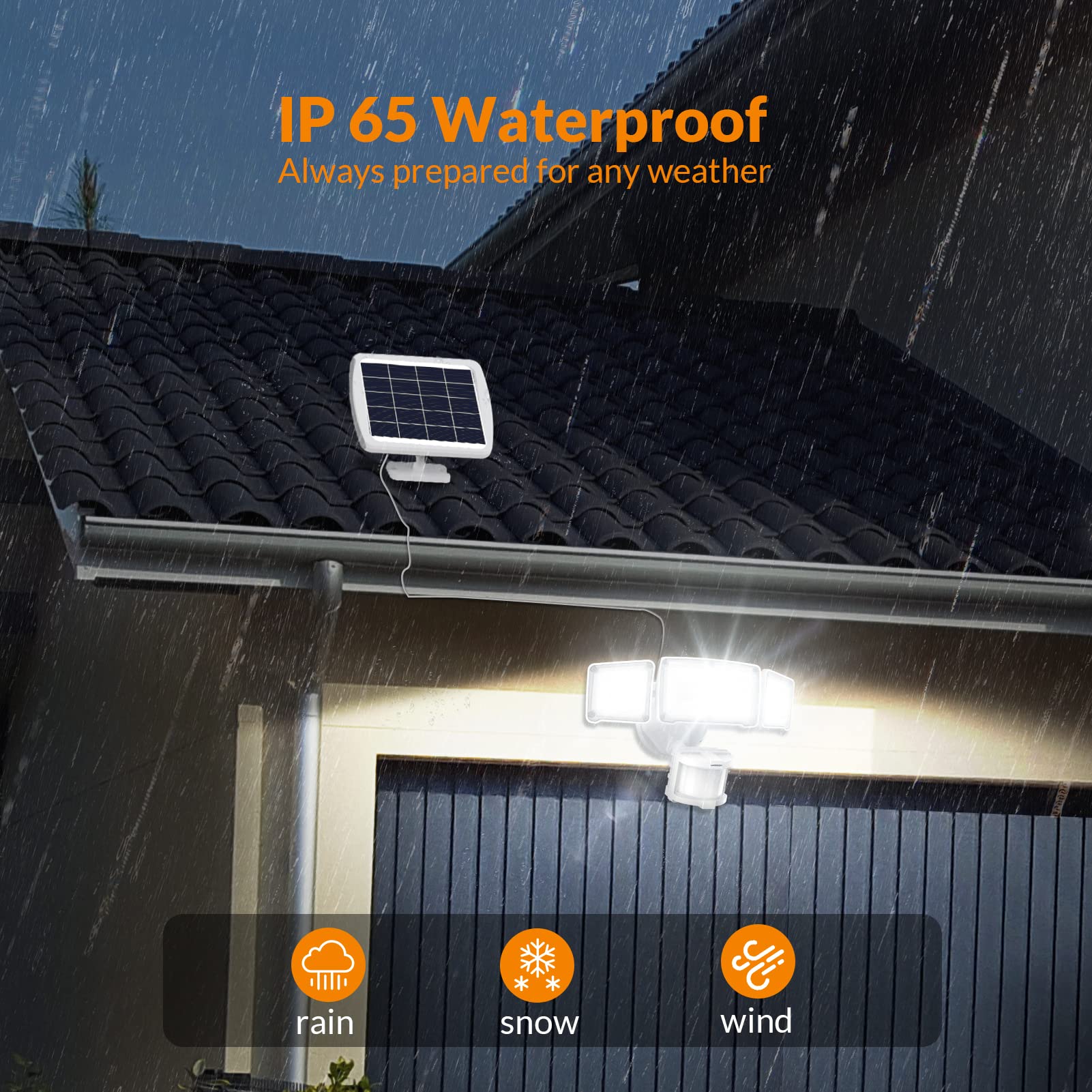 LEPOWER 15-foot cable enables flexible solar panel placement for sun exposure.