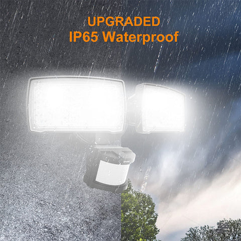 LEPOWER adjustable time and sensitivity for tailored security lighting.
