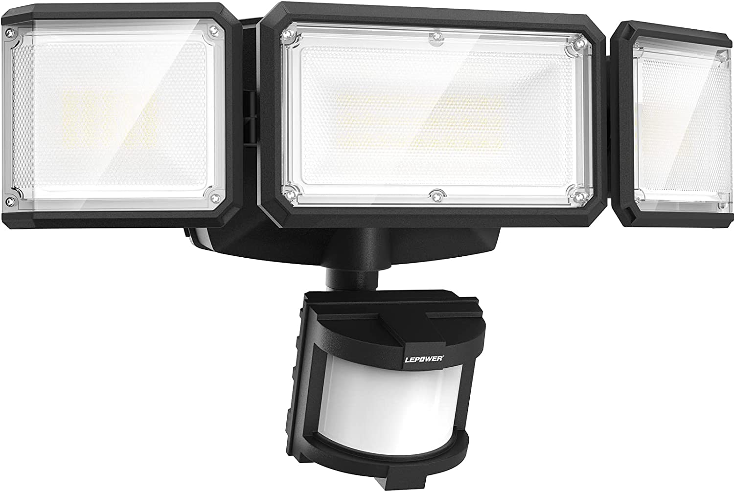 LEPOWER battery-powered LED flood light with 1500lm for bright outdoor illumination.