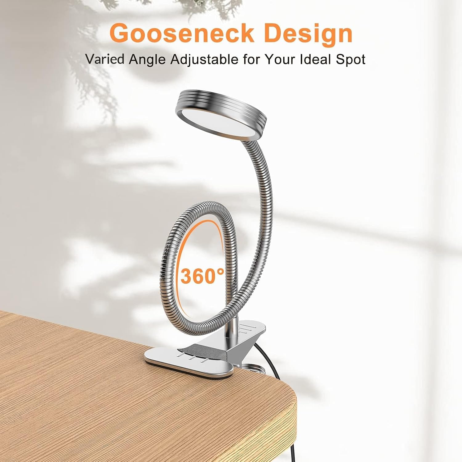 LEPOWER silver finish adds sleek style to any workspace