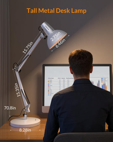LEPOWER desk lamp clamp attachment secures to surfaces up to 2 inches