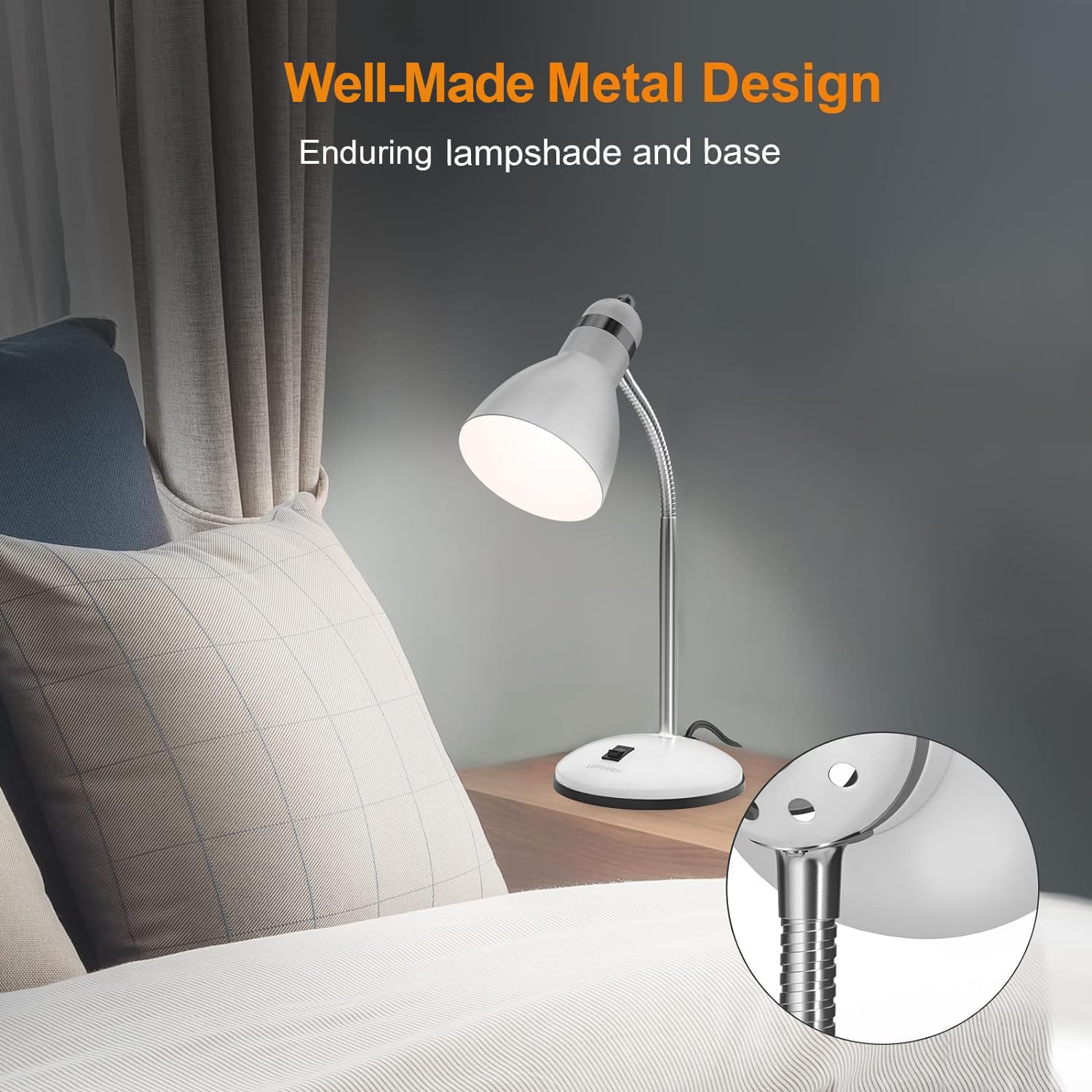 LEPOWER desk lamp heat-dissipation design keeps the unit cool