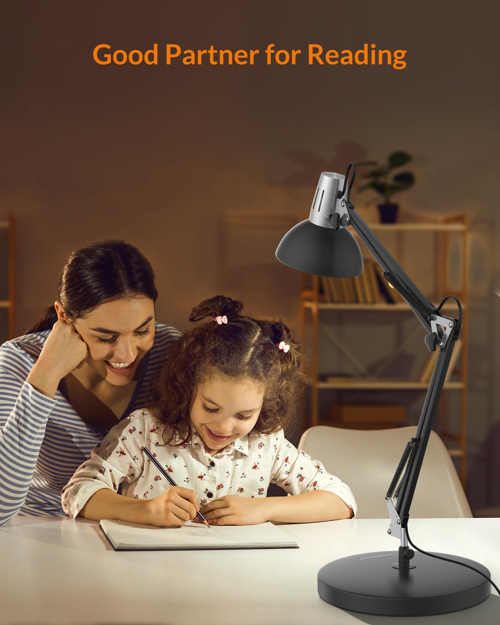 LEPOWER desk lamp on-off switch for quick control