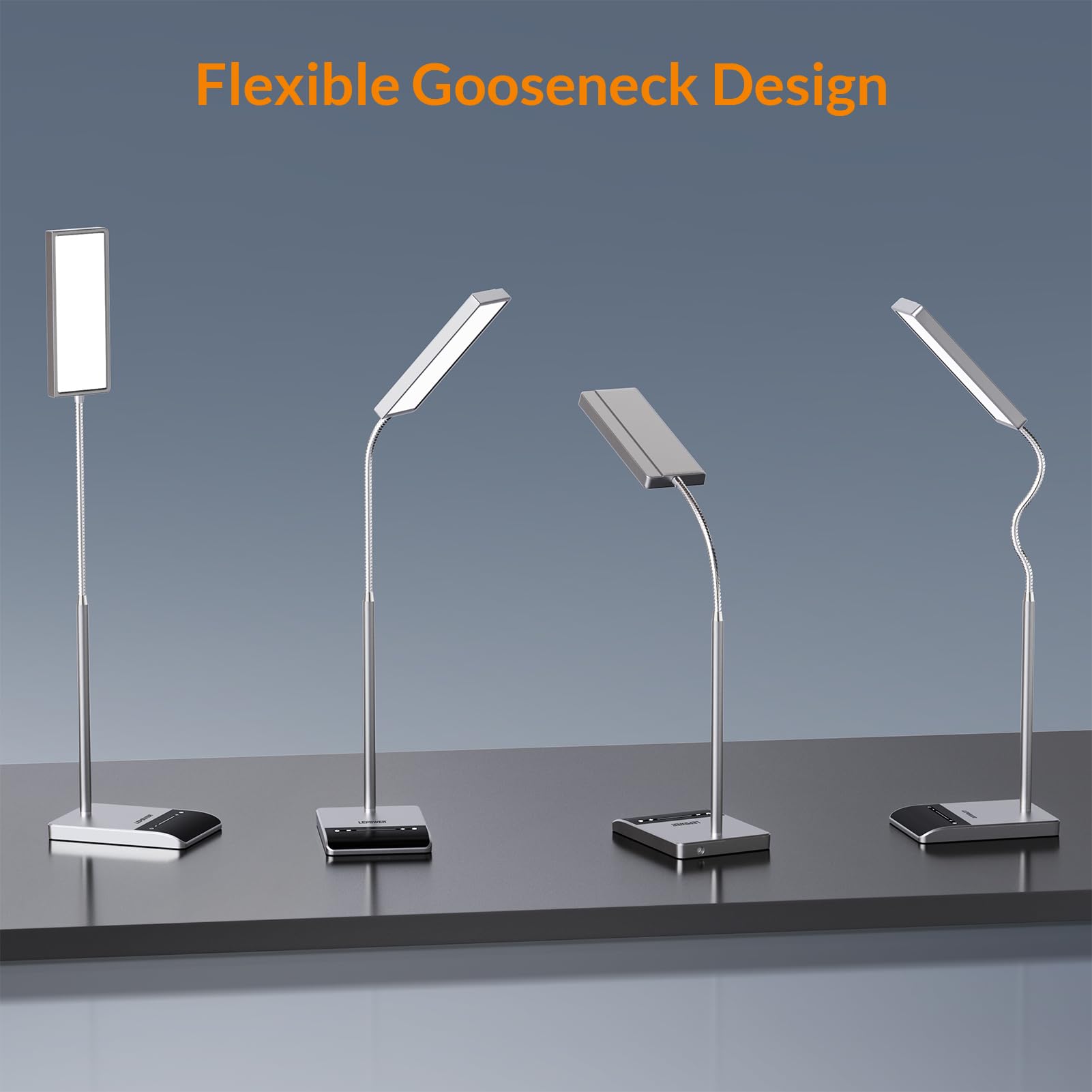 LEPOWER desk lamp stores last lighting settings for convenience.