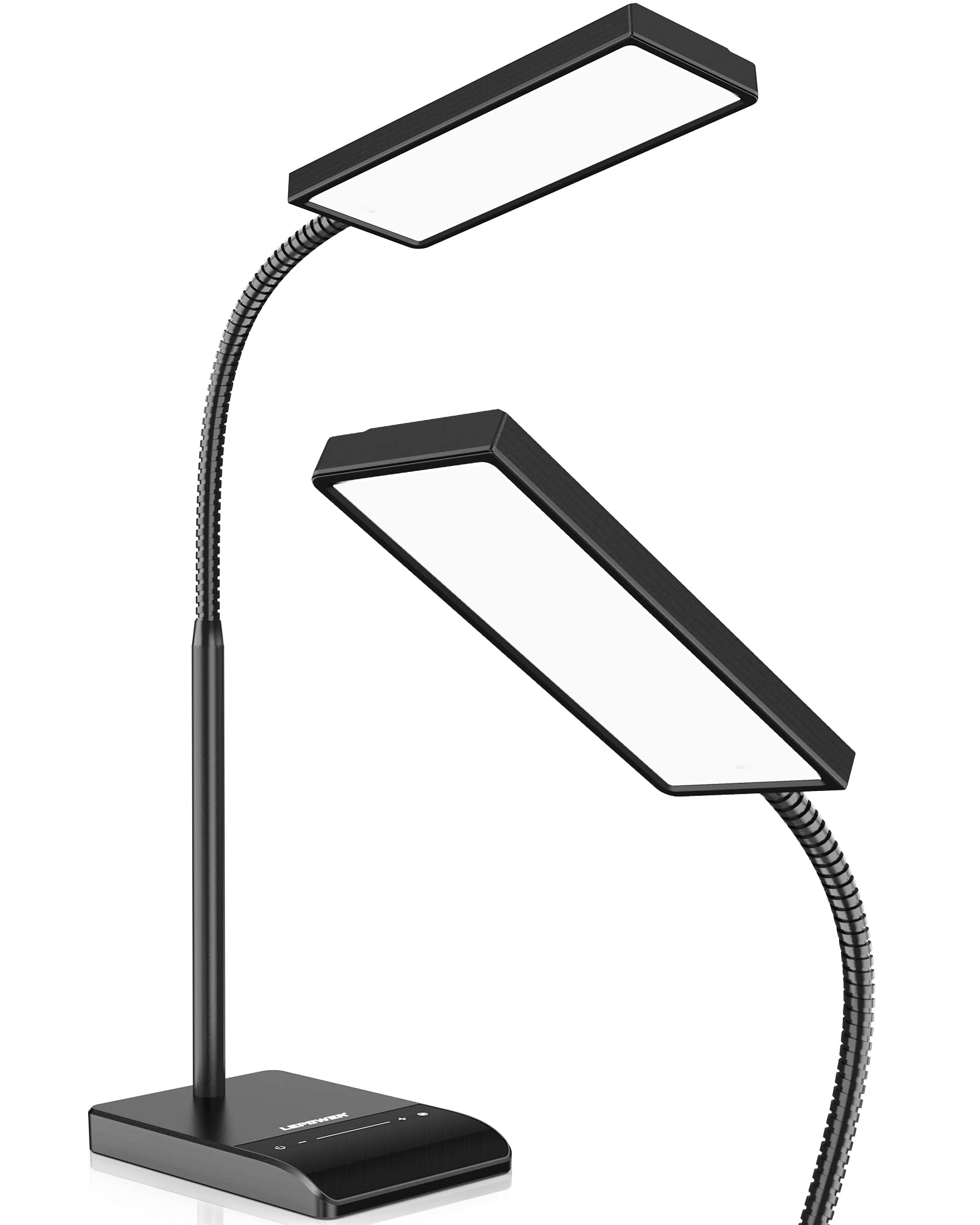 LEPOWER desk lamp with wide panel for expansive workspace lighting