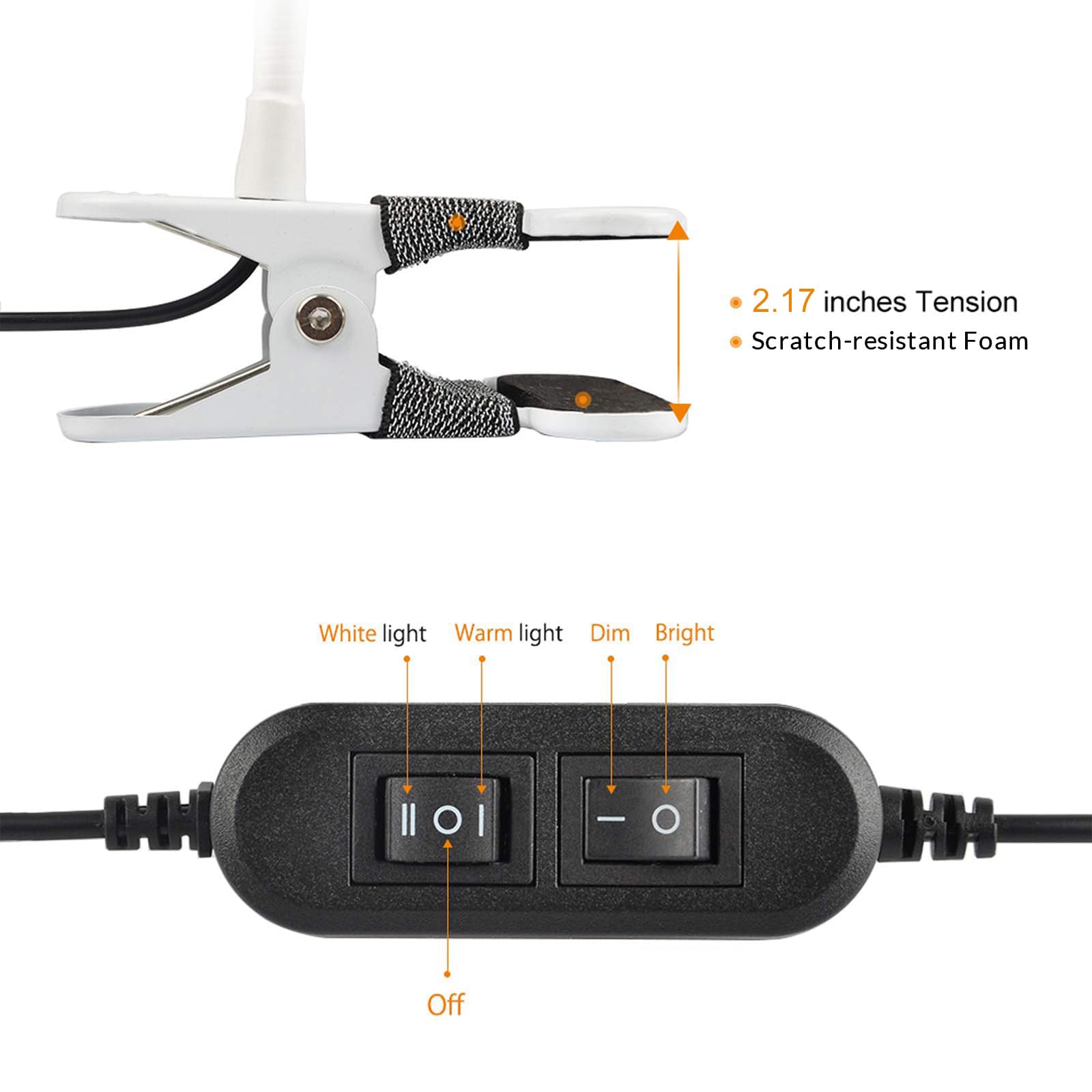 LEPOWER dimmable brightness control offers quick adjustment for tasks.