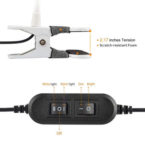 LEPOWER dimmable brightness control offers quick adjustment for tasks.