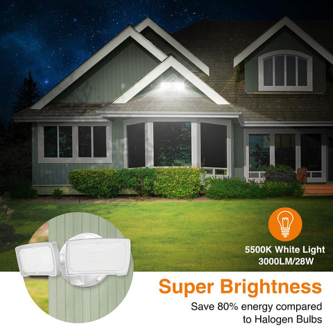 LEPOWER dual-head adjustable flood light angle adjustment for flexible coverage