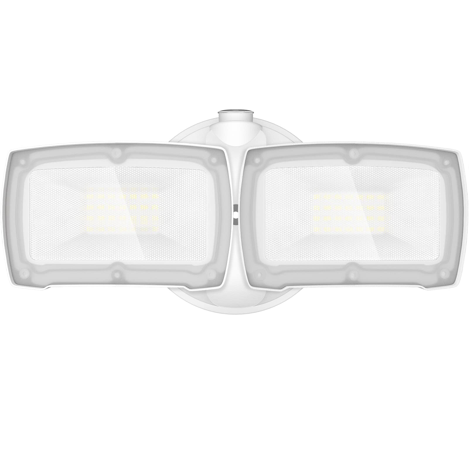 LEPOWER dusk to dawn light front view with broad entryway illumination