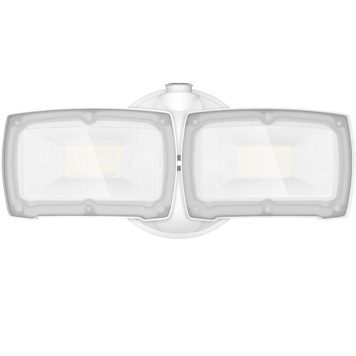 LEPOWER dusk to dawn light front view with broad entryway illumination