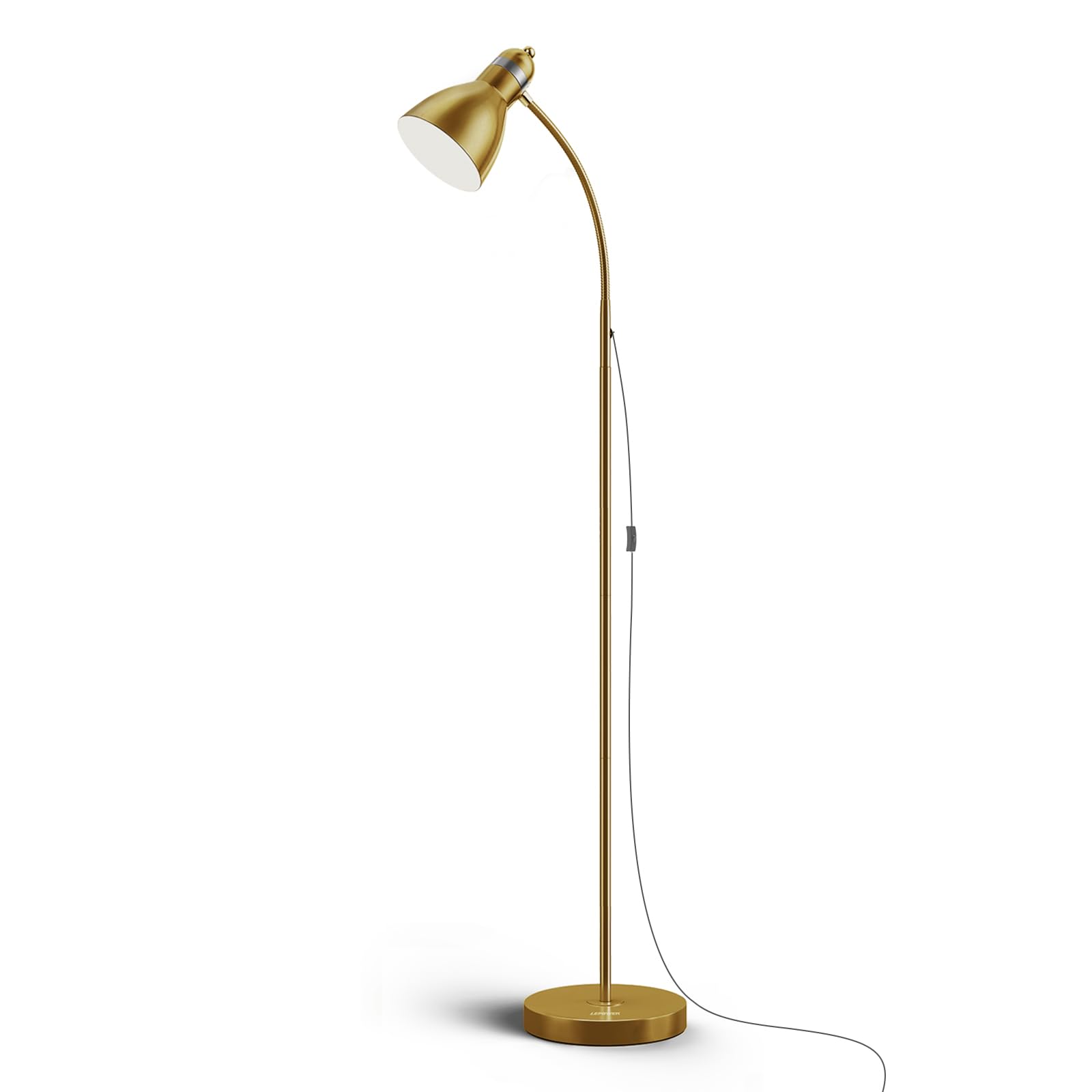 LEPOWER floor lamp with adjustable gooseneck for versatile lighting control.