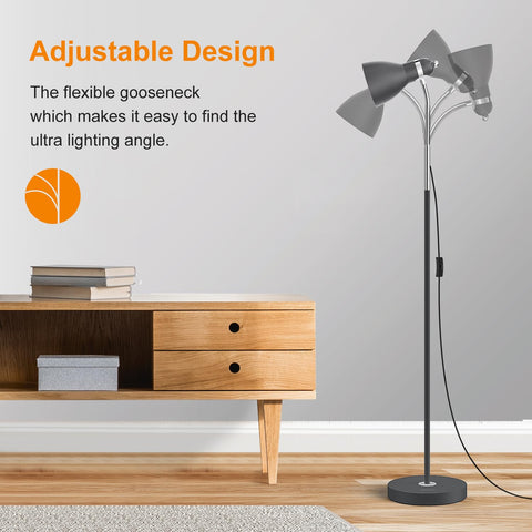 LEPOWER floor lamp-on switch on the cord for quick access.