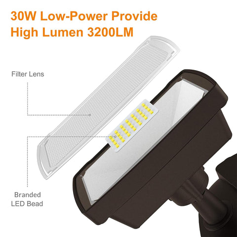 LEPOWER IP65 aluminum outdoor light resists rain and snow for year-round use