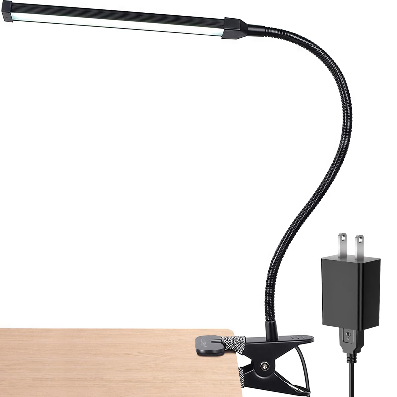 LEPOWER LED clip-on light on bedside clip for precise nighttime reading