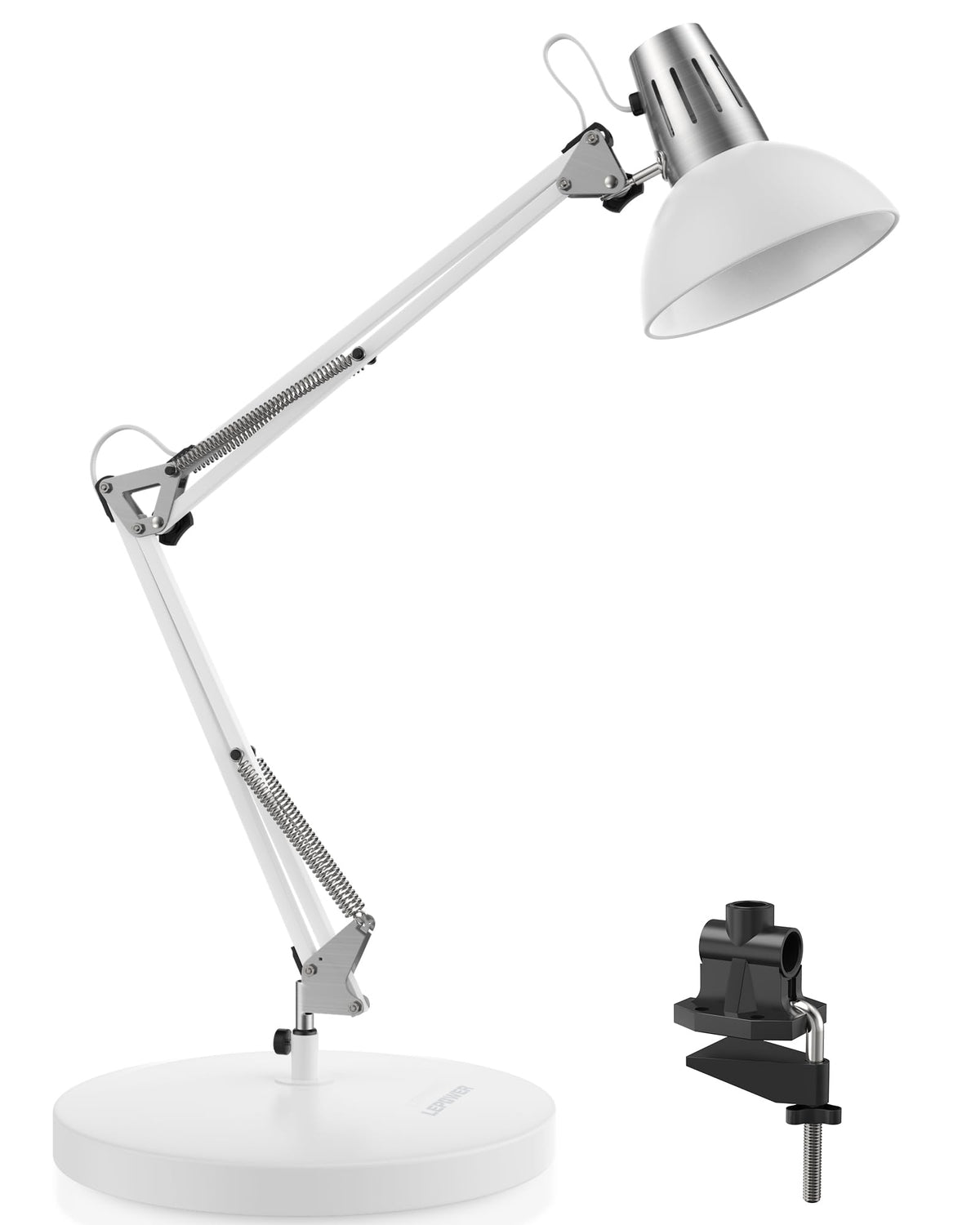 LEPOWER metal desk lamp base provides durable, steady support for any workspace