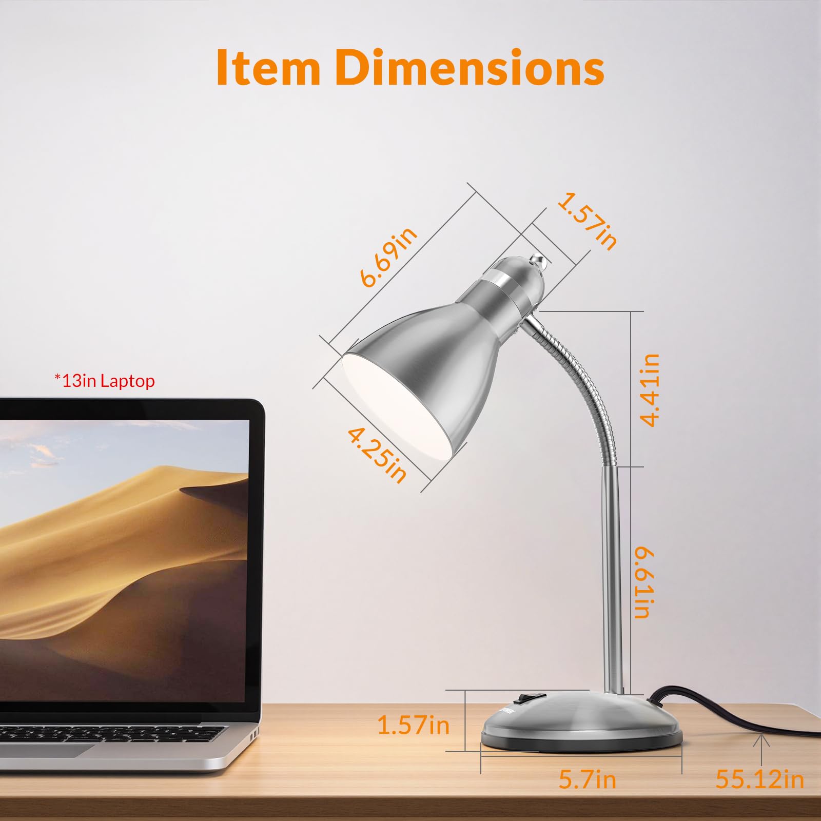 LEPOWER desk lamp swivel arm enables flexible lighting for tasks