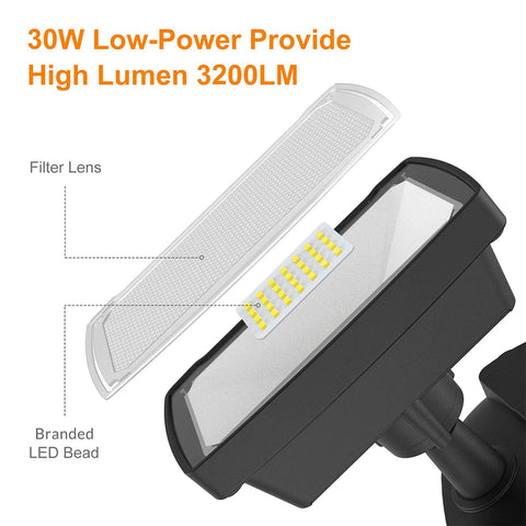 LEPOWER outdoor light mounted on wall with simple wiring for easy install.