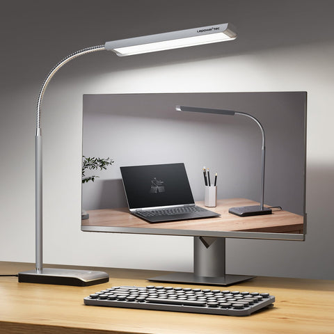 LEPOWER-TEC desk lamp angle adjustment for versatile task lighting