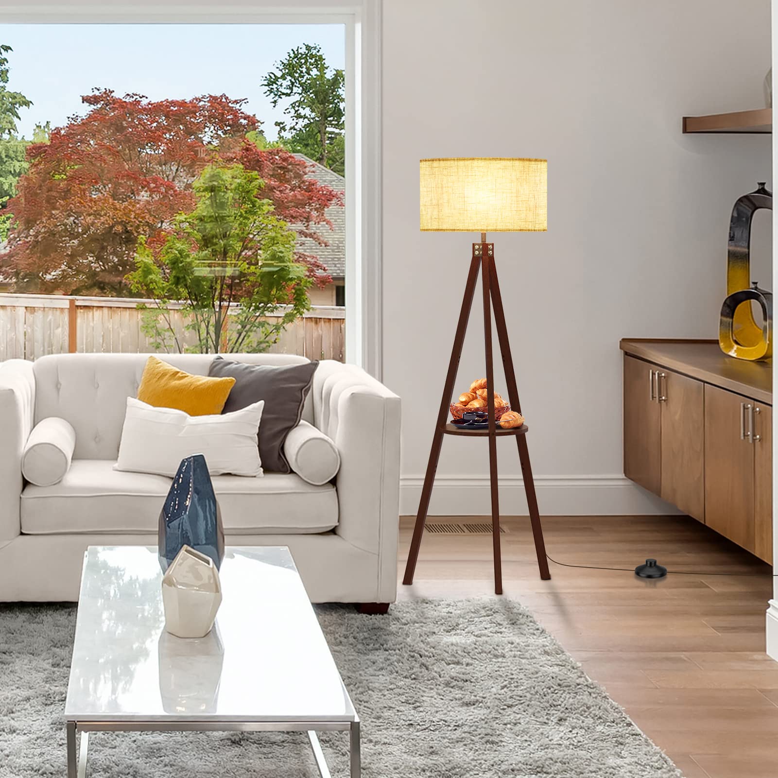 LEPOWER tripod floor lamp warm-ambience creates cozy evenings
