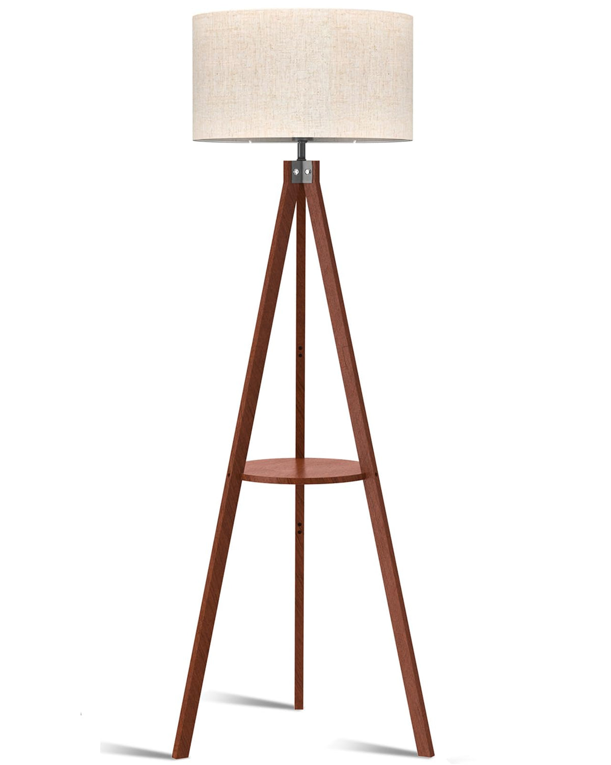 LEPOWER tripod wood base lamp adds stable, stylish support for living rooms