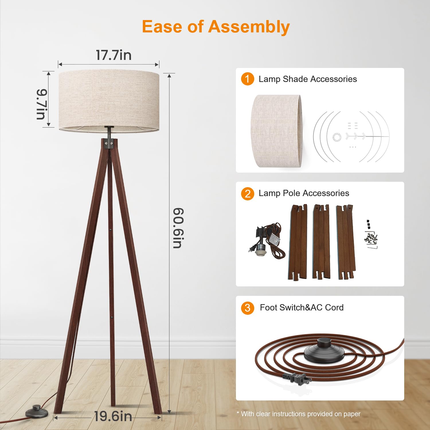 LEPOWER compatible with standard E26 bulbs for customizable brightness.