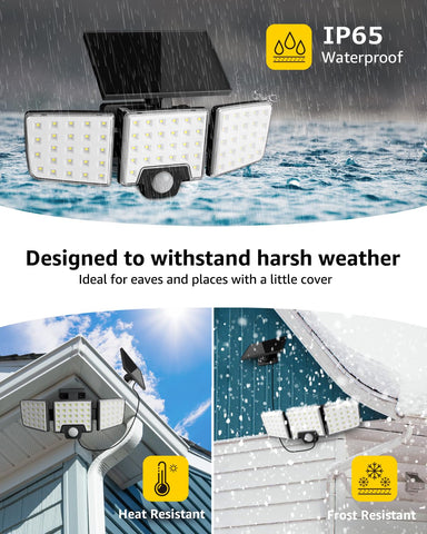 Lepro 1000 lumen brightness lights up patios, yards, and gardens clearly at night