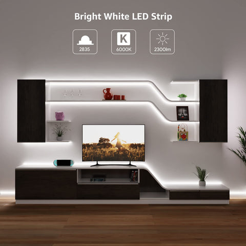 Lepro strip light with adhesive backing close-up for secure mounting