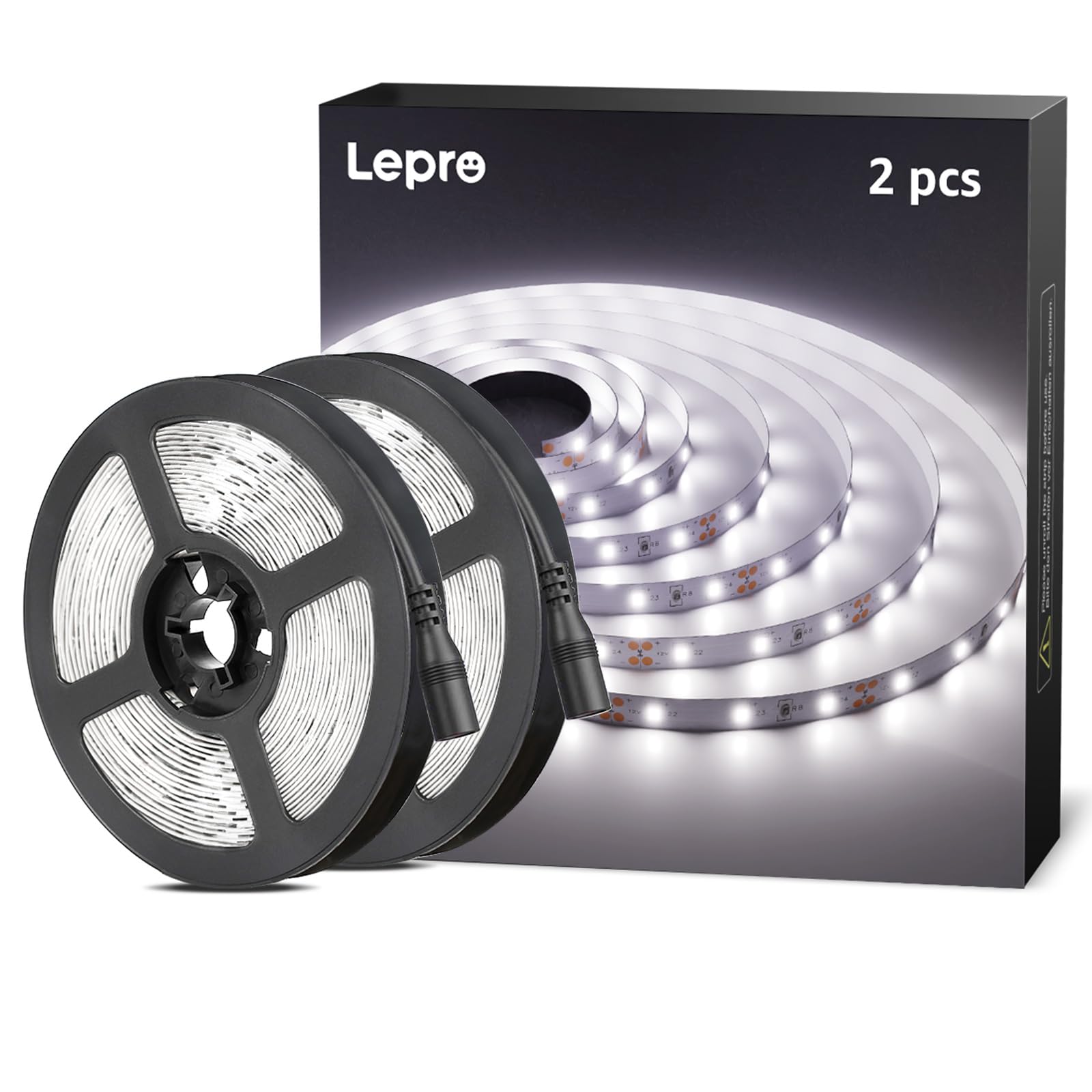 Lepro 12V LED strip light two rolls ready for seamless installation