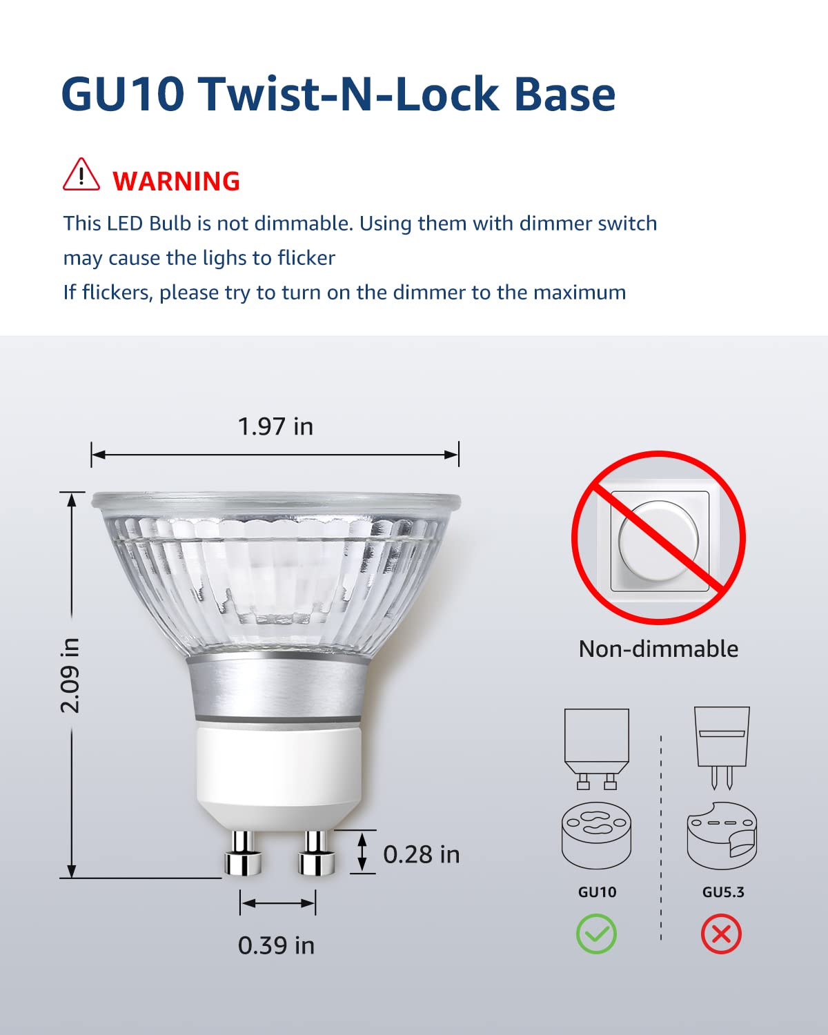 Lepro 4W GU10 replaces 50W halogen for energy efficiency
