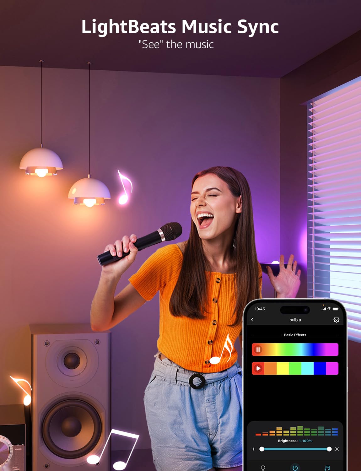 Lepro B1 adjustable brightness and white temperature range