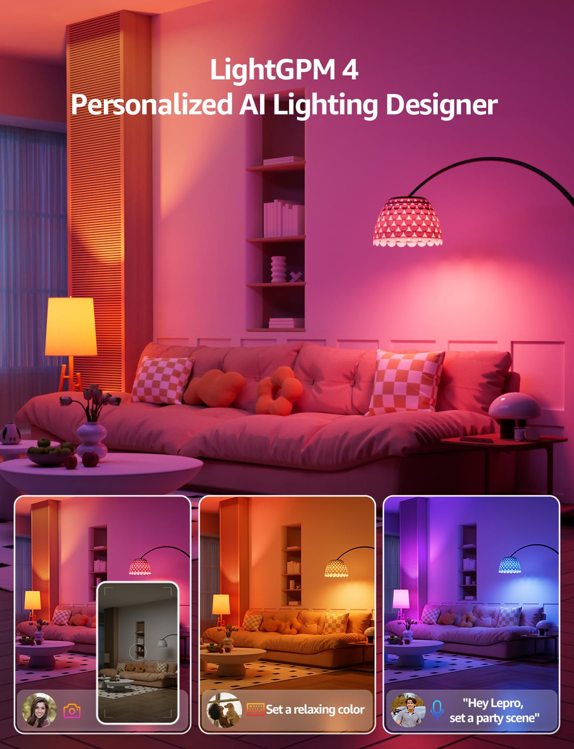 Lepro B1 color spectrum with millions of colors for mood lighting