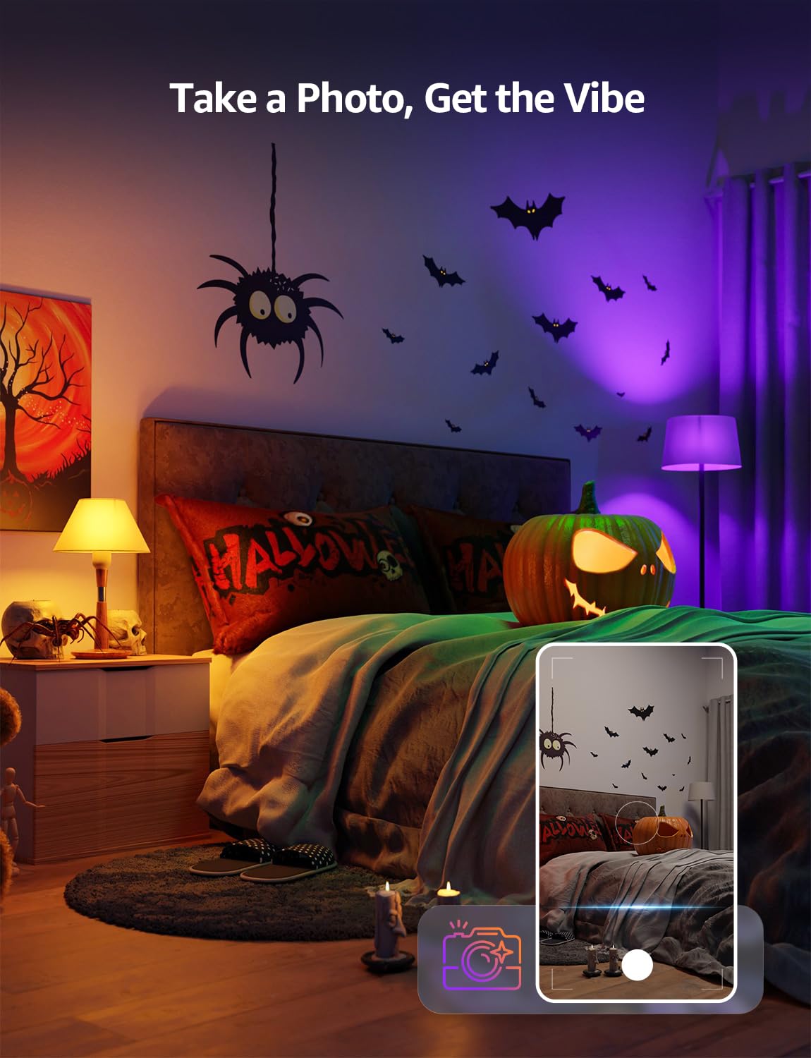 Lepro B2 AI lightbulbs RGBWW color options in action.