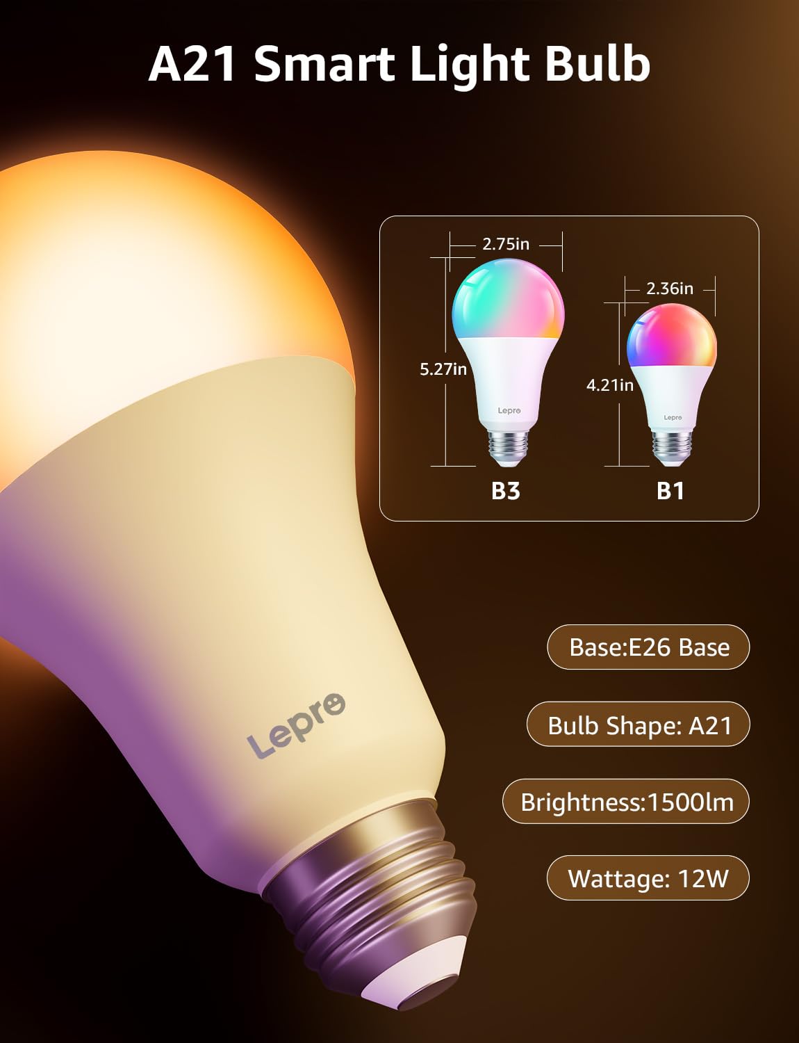 Lepro B3 analyzes photos to suggest lighting vibes for your room.