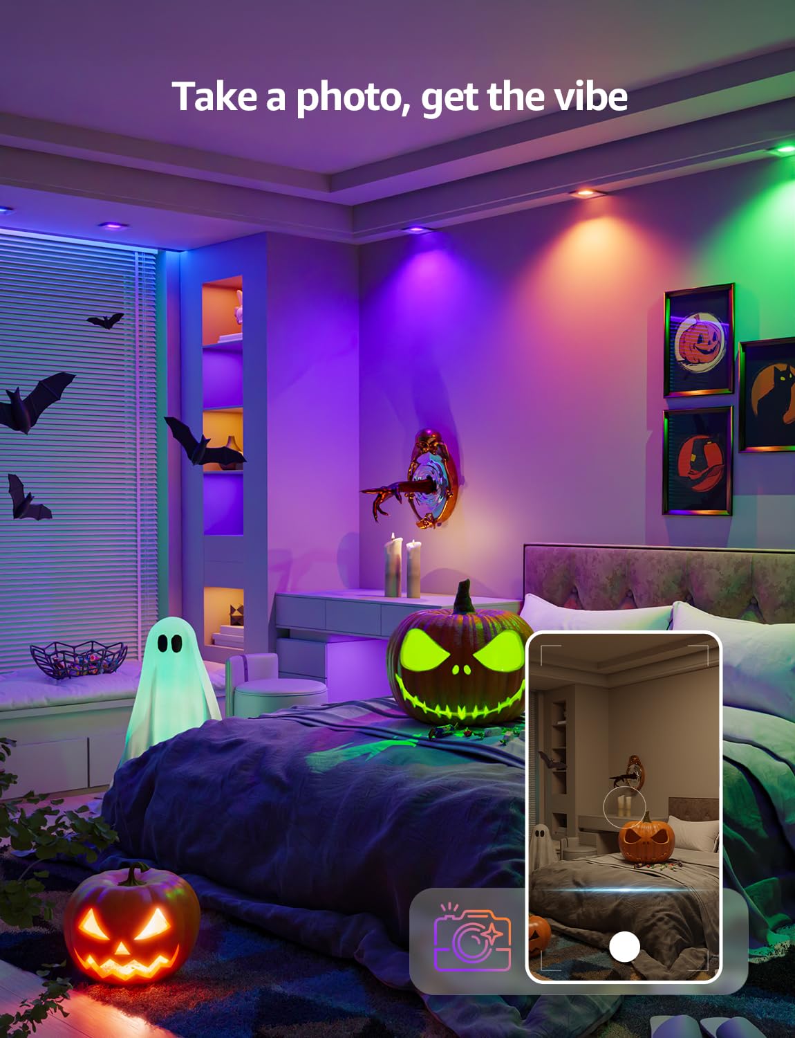 Lepro BG1 AI GU10 smart bulb app interface for quick scene customization.