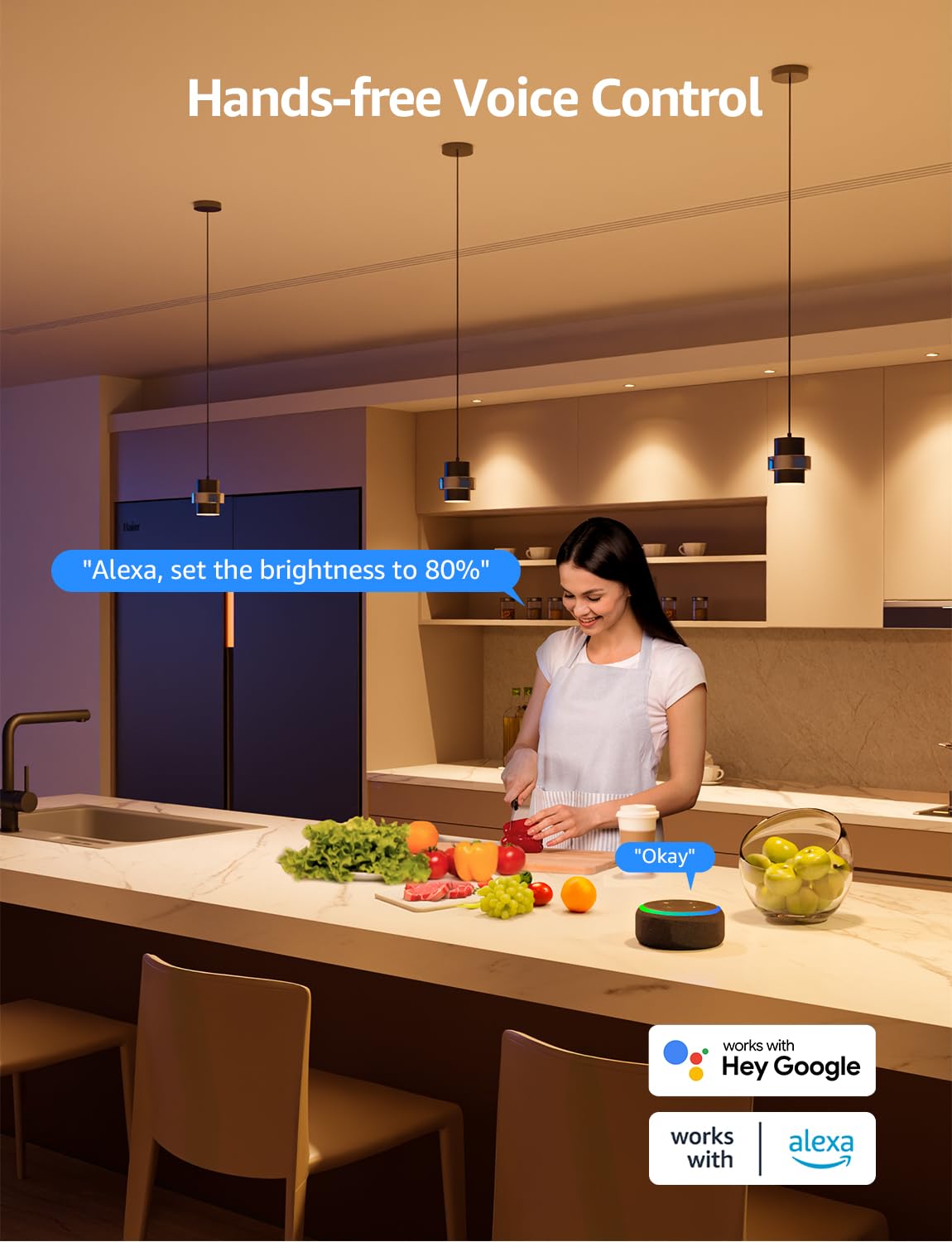 Lepro BG1 AI GU10 smart bulb tunable white from warm to cool lighting.