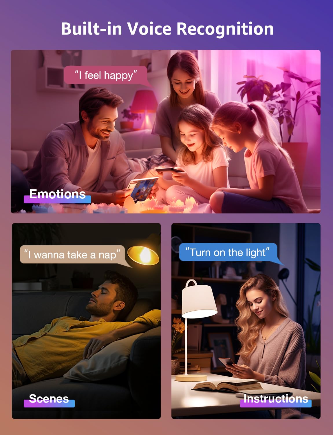 BR1 under app control and voice assistant for easy lighting